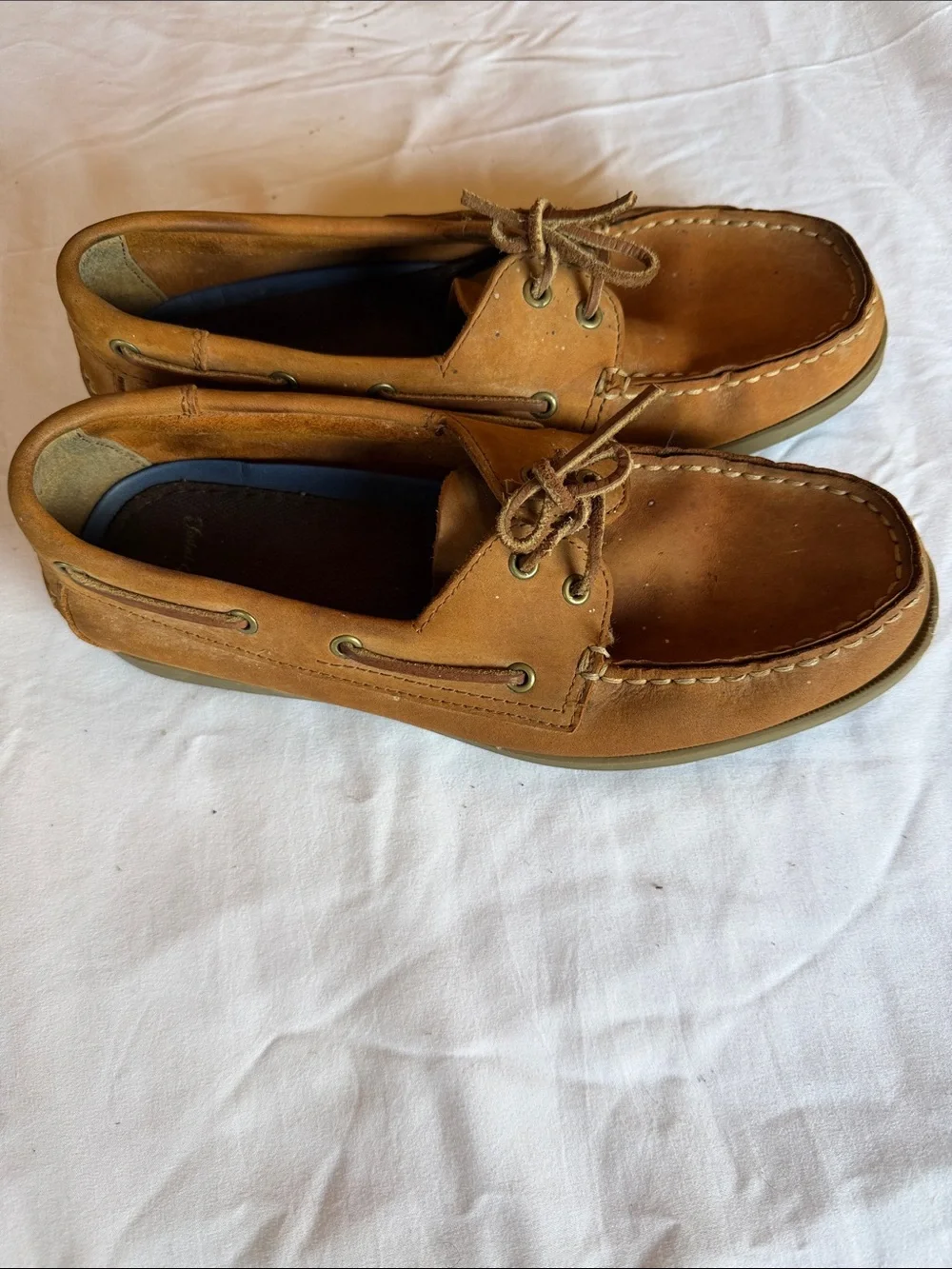 Faded Glory Men's Casual Leather Boat Shoes - Tan